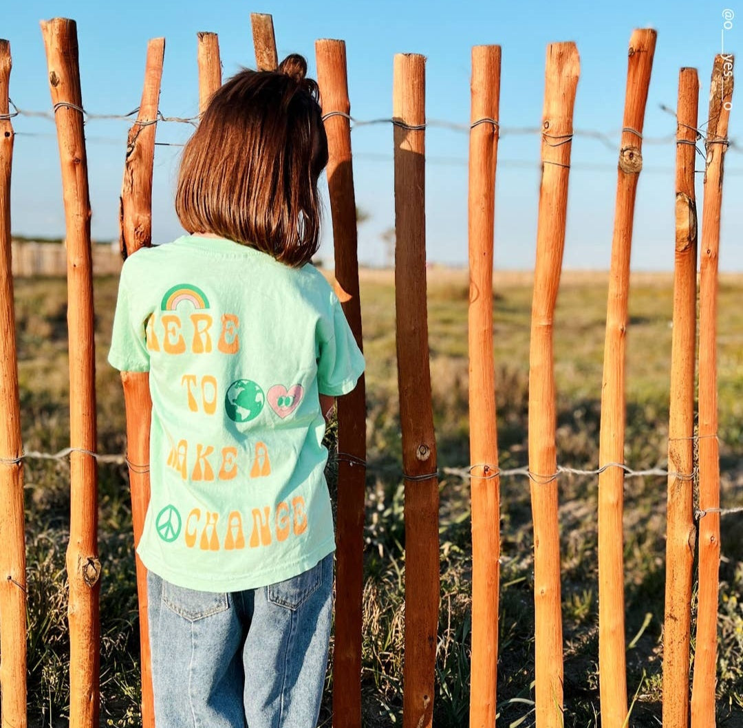 Mint Love & Peace Tee