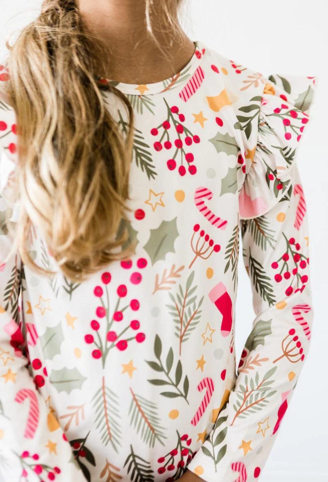 Holly Jolly Christmas Ruffle Tee