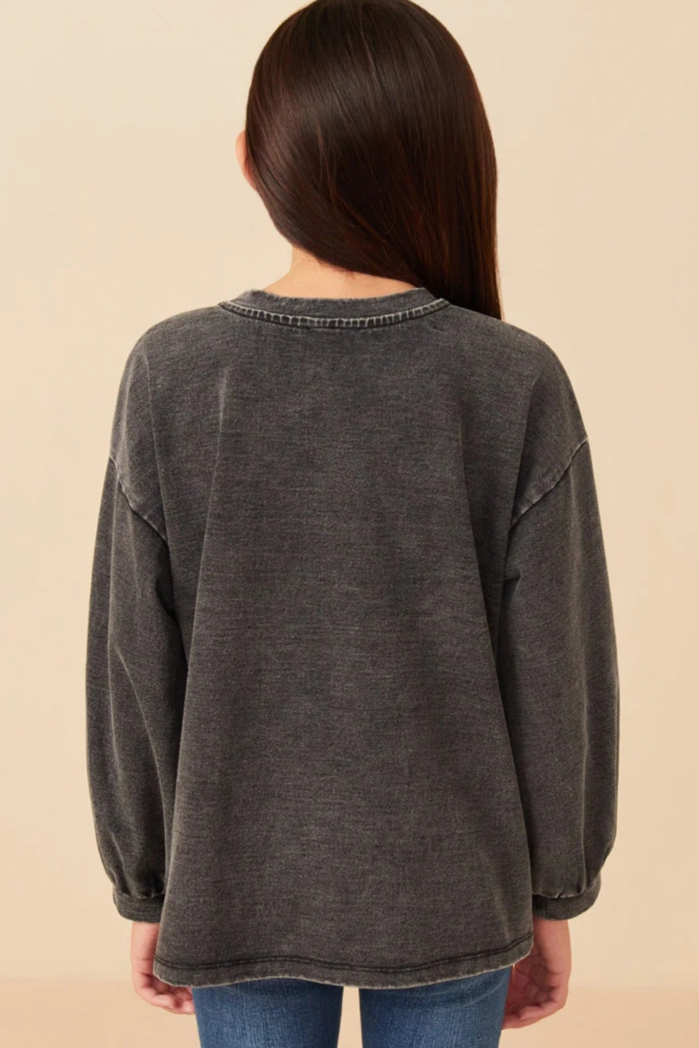 Star Patch Washed Sweatshirt