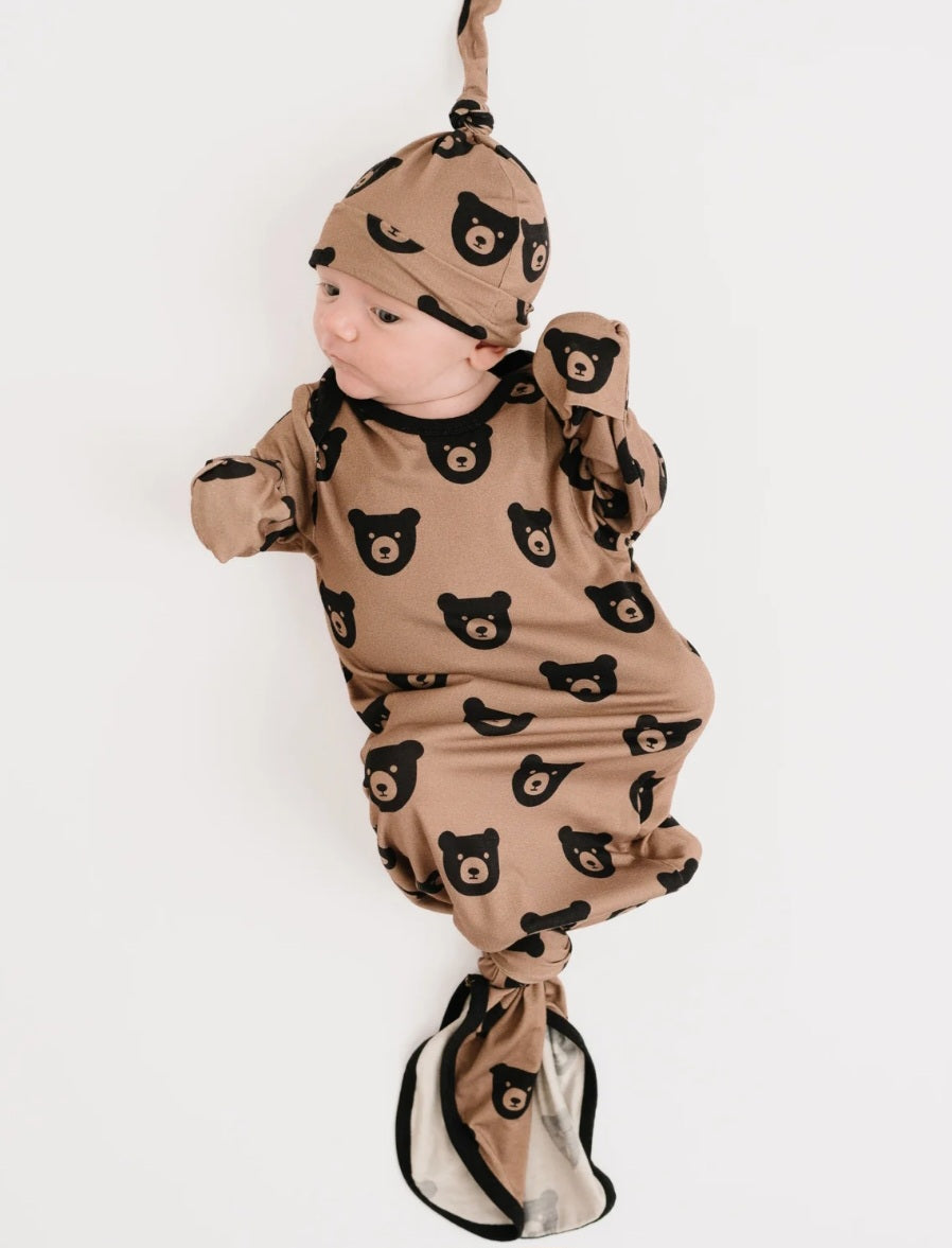 Brown Bear Sleep Gown Set