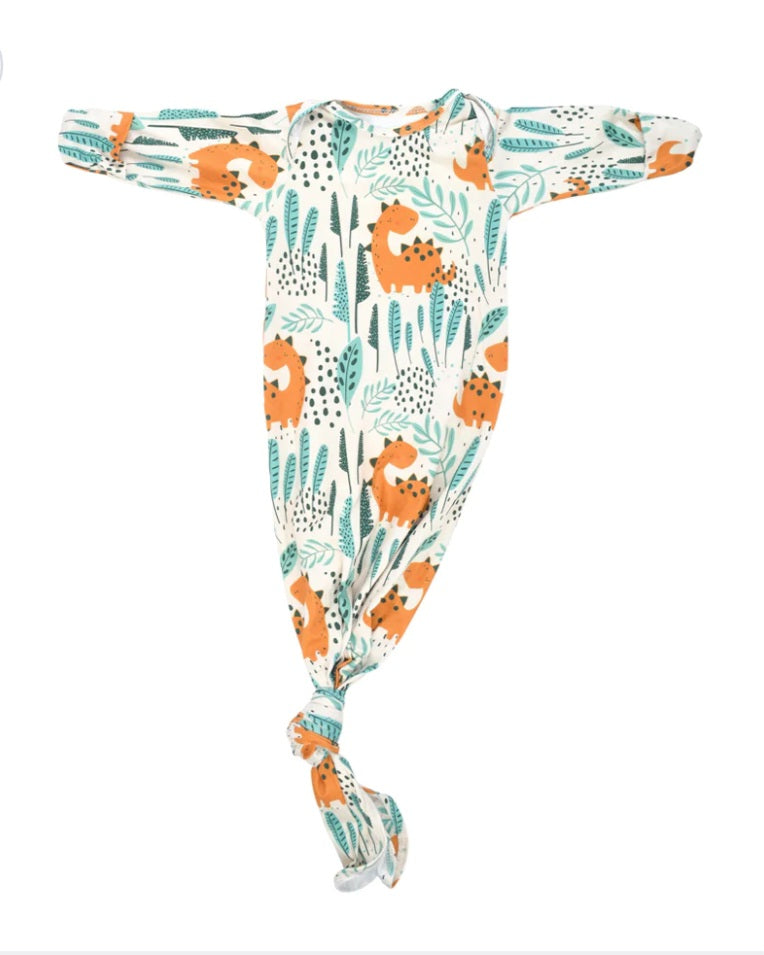 Dinosaur Knotted Gown with Hat