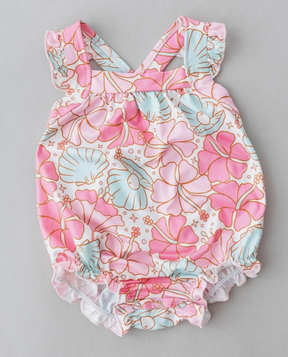 Beach Daze Ruffle Crossback Romper