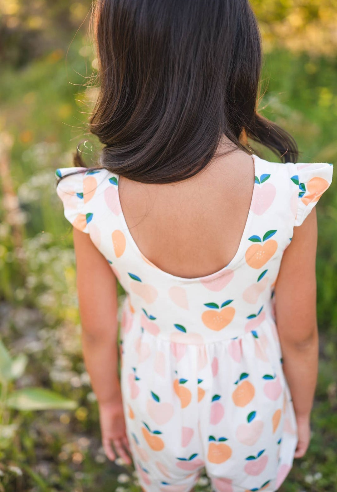 Macie Romper in Sweet Peach