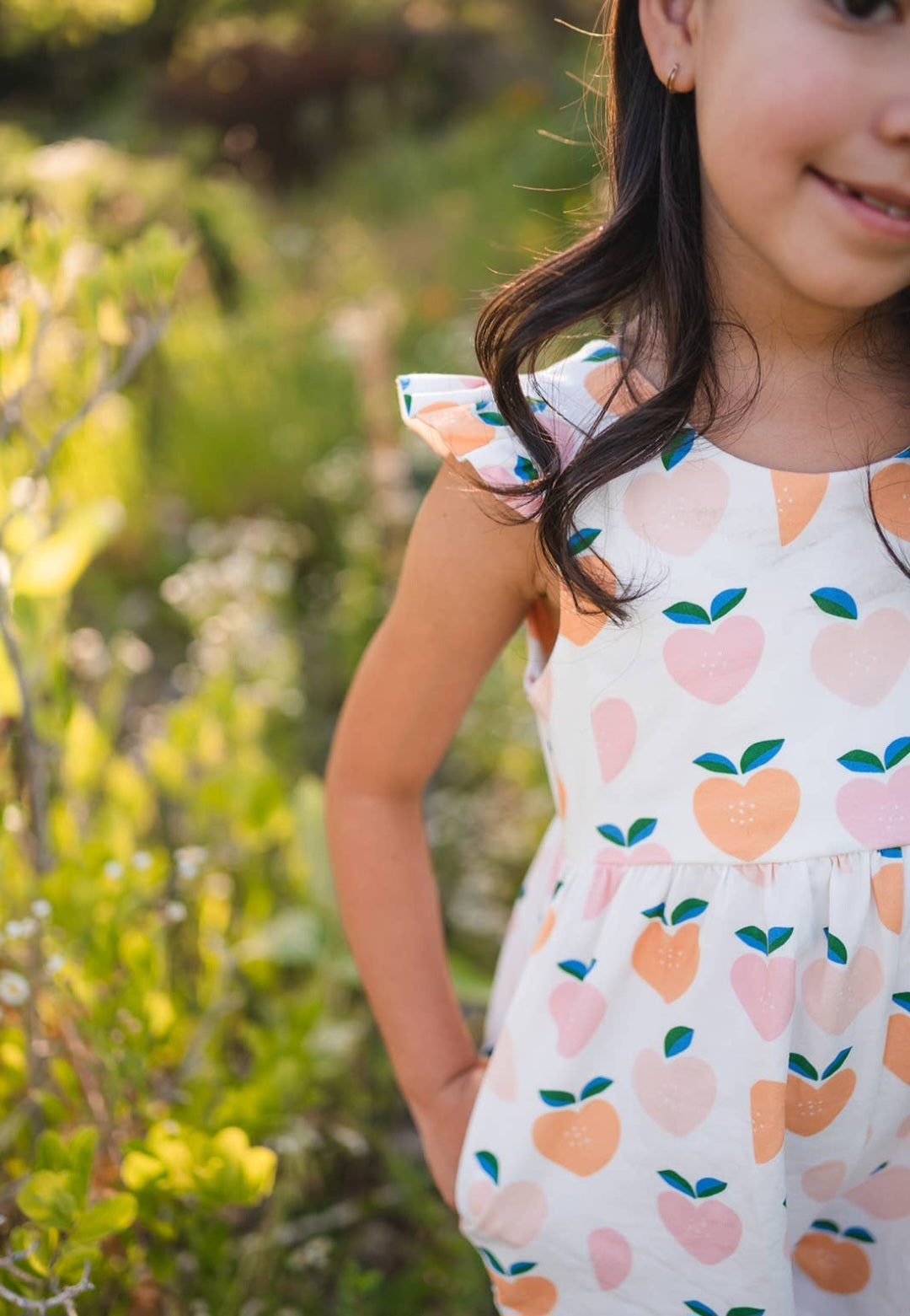 Macie Romper in Sweet Peach