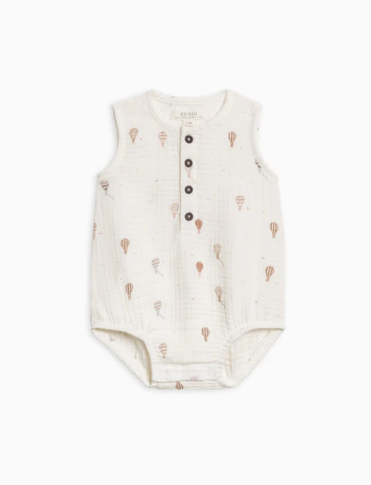 Hot Air Balloon Muslin Bubble Romper