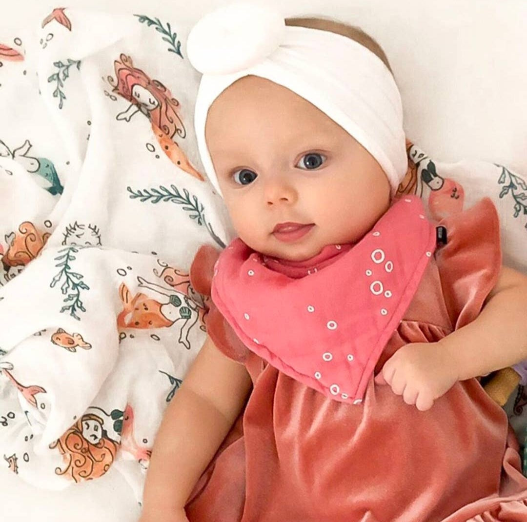 Mermaid & Bubbles Oh-So-Soft muslin swaddle blankets