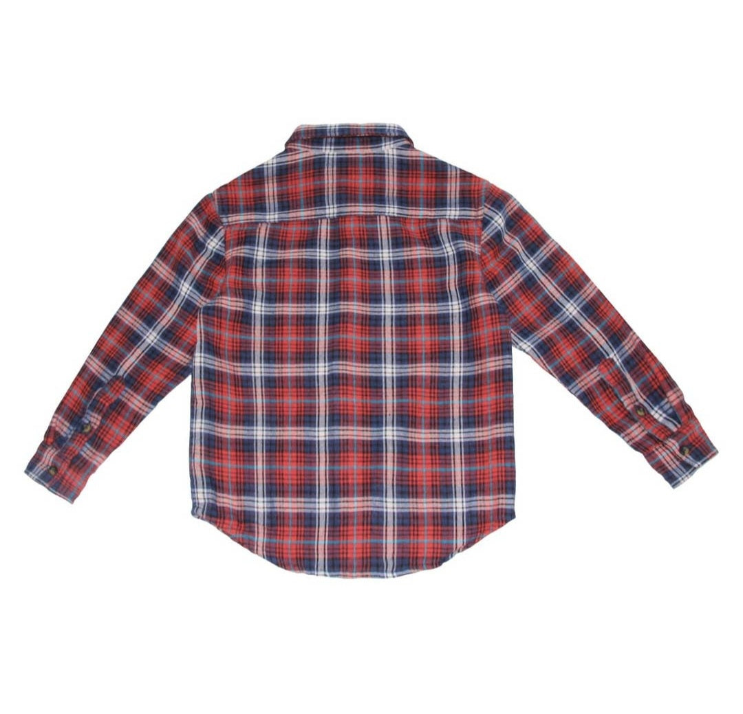 Rust/Navy Buttondown Woven Shirt