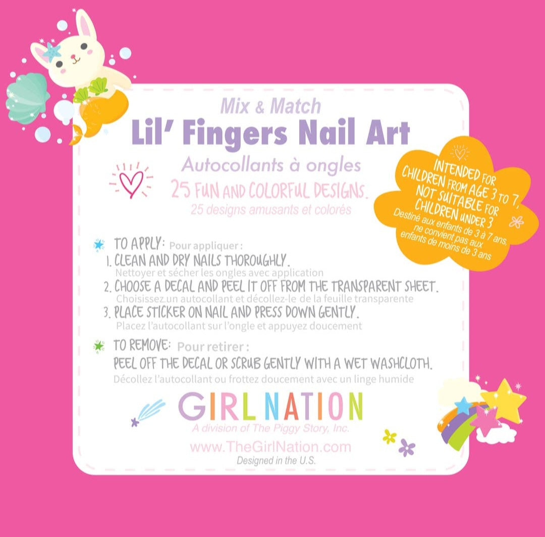 Pretty Ballerinas Lil' Fingers Nail Art