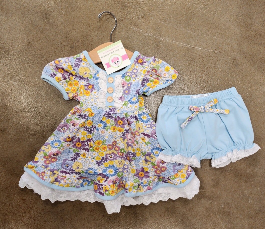 Spring Bouquet Twirl Dress with Shorts