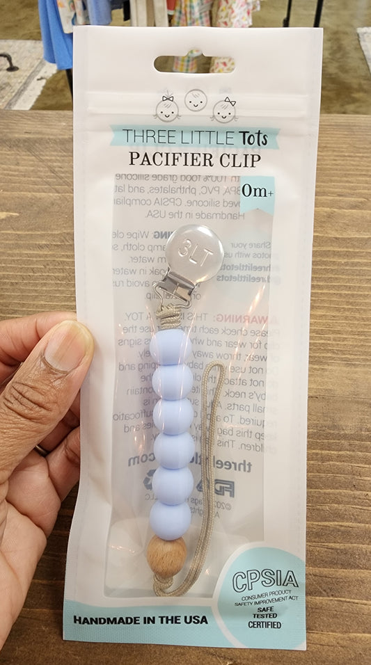 Baby Blue Pacifier Clip