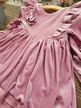 Carnation Pink Velvet Twirl Dress