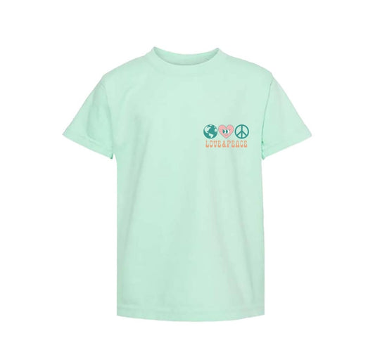 Mint Love & Peace Tee