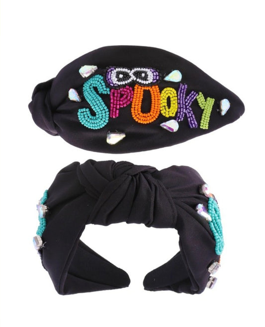 Multicolor Spooky Halloween Knotted Headband