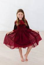 Cranberry Velvet Tutu Dress