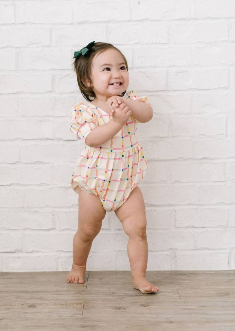 Puff Romper in Squiggles