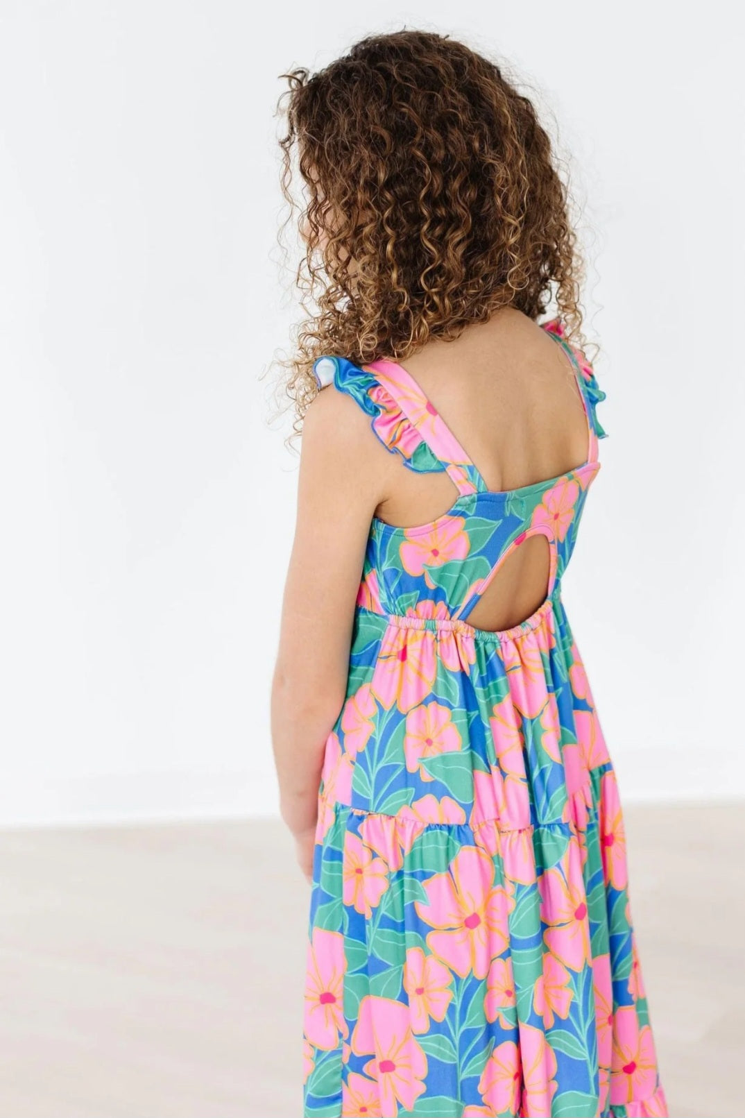 Luau Floral Ruffle Maxi Dress