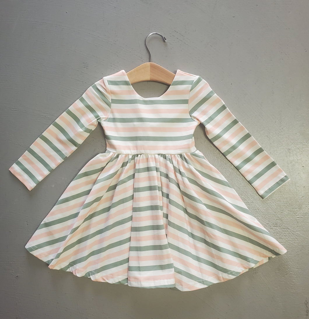 Gwendolyn Dress- Holiday Stripe