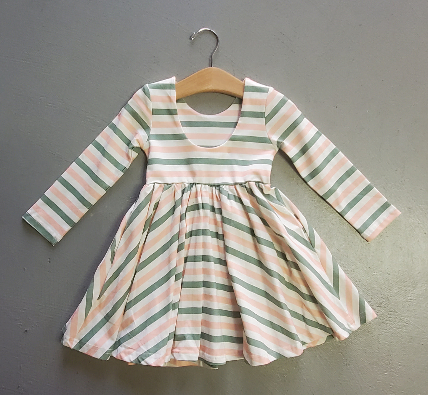 Gwendolyn Dress- Holiday Stripe