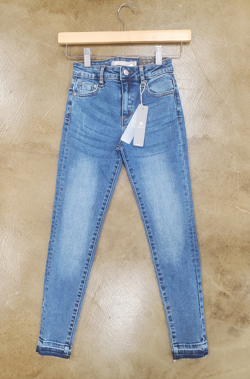 Tractr High Rise Ankle Crop jeans