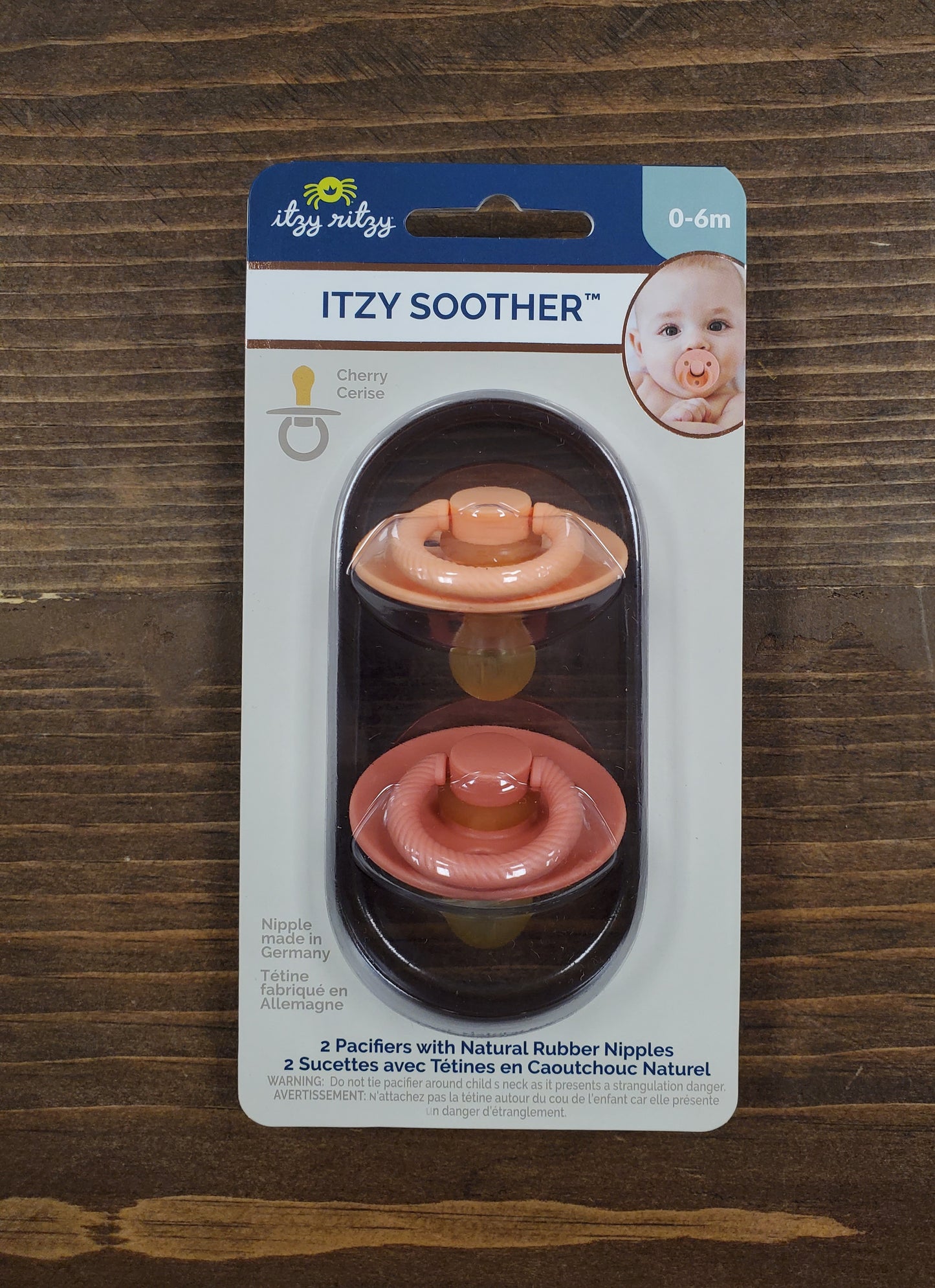 Itzy Soother Pacifier Set Apricot/Terracotta