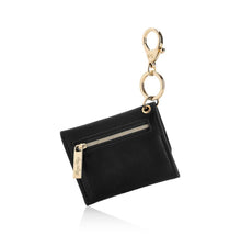 Black Itzy Mini Wallet Card Holder & Key Chain Charm