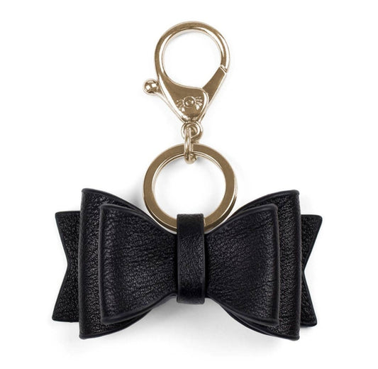 Black Boss Bow Keychain Charm