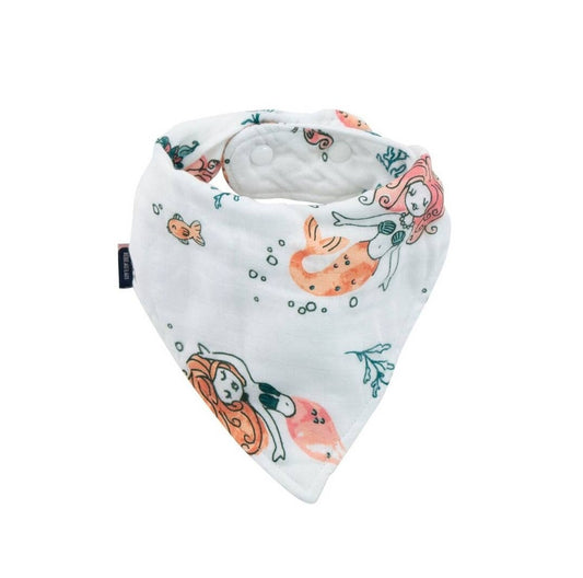 Mermaid Oh-So-Soft muslin bandana bib