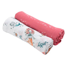 Mermaid & Bubbles Oh-So-Soft muslin swaddle blankets