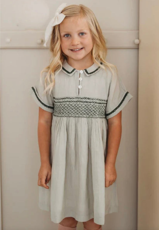 Green Smocked Dress