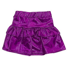 Purple Metallic Ruffle Skirt
