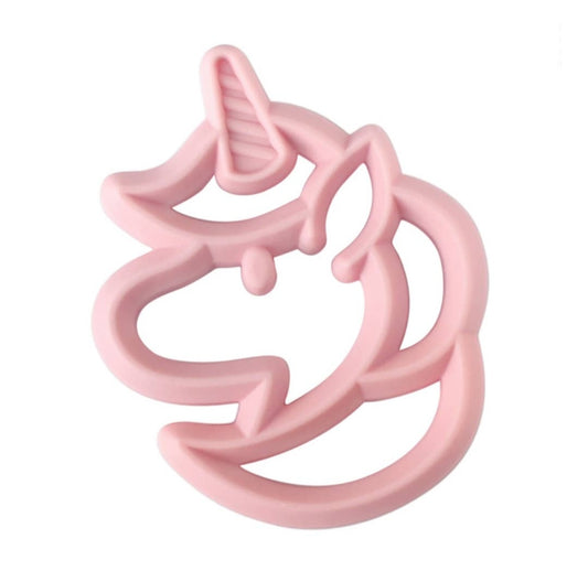 Pink Unicorn Chew Crew Silicone Teether