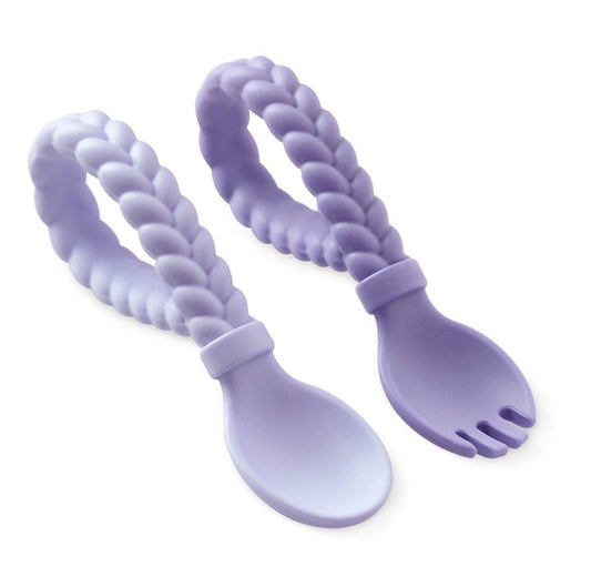 Sweetie Spoon + Fork Set Amethyst+Purple