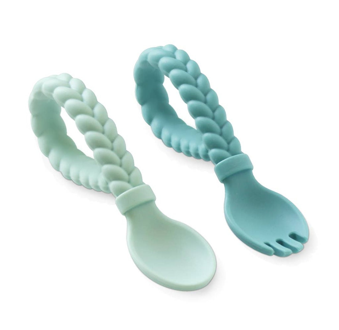 Sweetie Spoon + Fork Set Mint